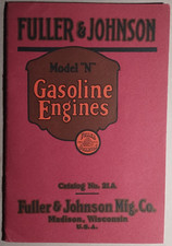 1920 Fuller & Johnson Gasoline Engine Model N Catalog #21A Original B5-99