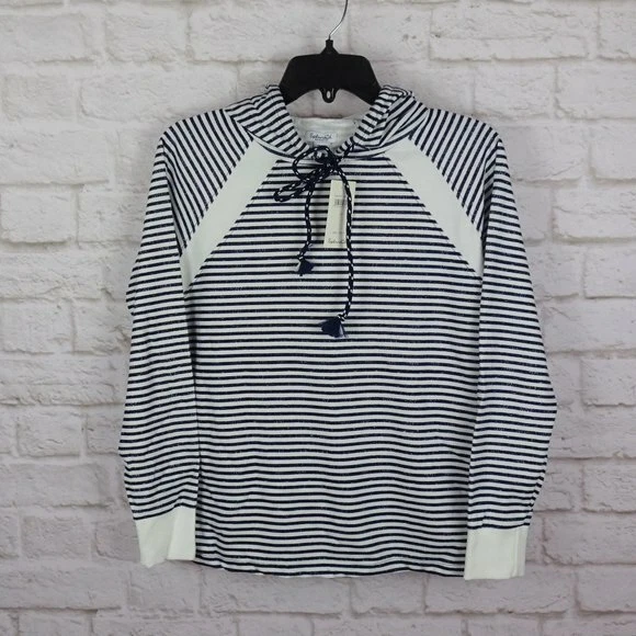 Nuevo con etiquetas Espléndida Sudadera con Capucha para Mujer Pullover a Rayas Salón Atletismo Activo Top XS Foto 4 de 4