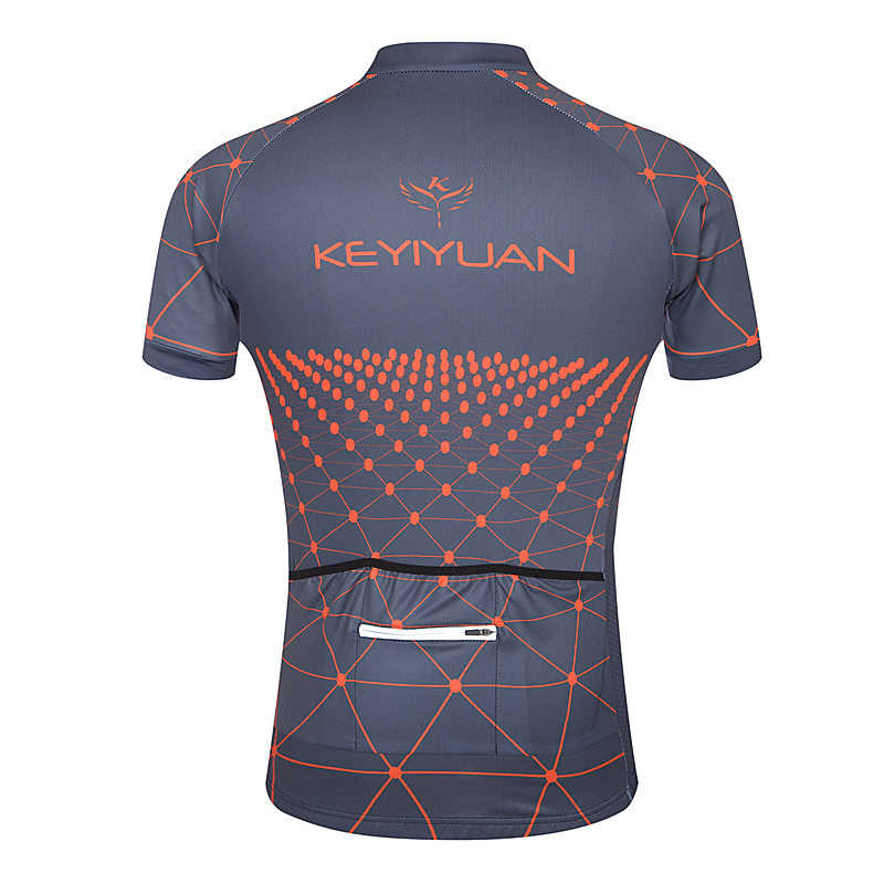 Men's Cycling Bib Kit Bike Clothes Reflective Zip Pocket Jersey and Bib