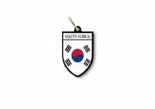 keychain key chain ring flag national souvenir shield south korea