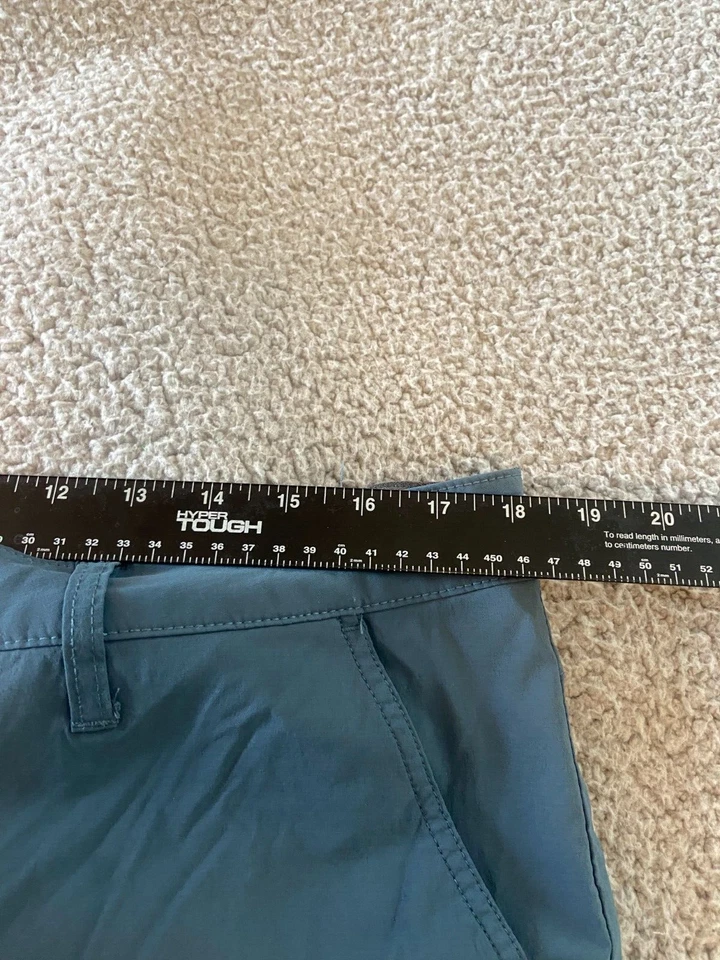 Pantalón corto Trail vintage resistente a la intemperie para hombre verde azulado talla 38 bolsillo con cremallera Foto 4 de 4