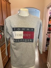 Vintage XL Men's Tommy Hilfiger Gray Sweat shirt