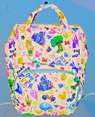 Disney Inspired Best Day Ever Park Hopper Bag Large Backpack Diaper Bag,  Pink | eBay