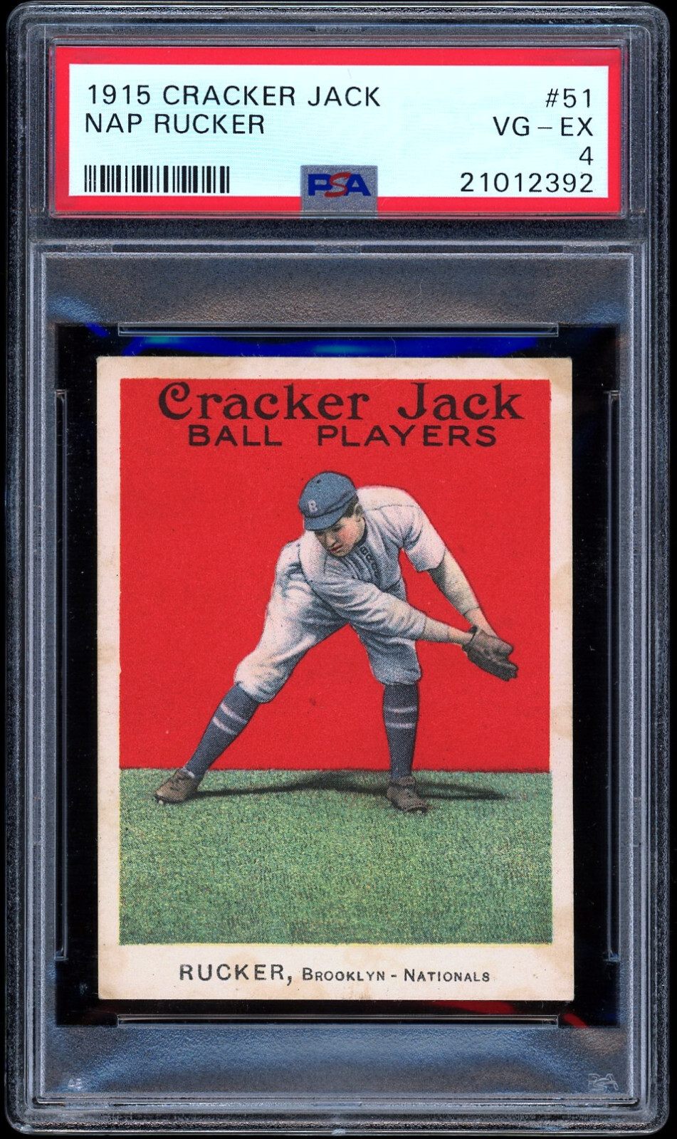 1915 Cracker Jack #51 Nap Rucker PSA 4 CENTERED PWCC-E