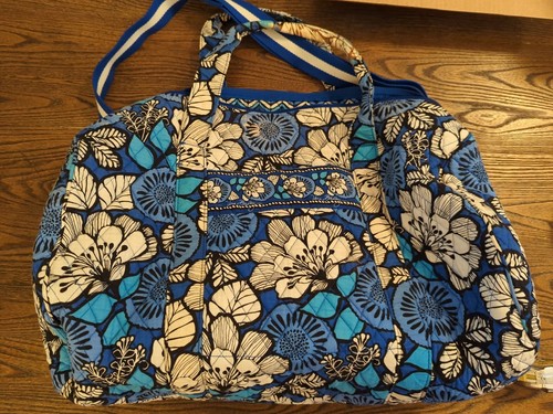 Vera Bradley Large 20" Duffel Blue Bayou Bag Shoulder Strap