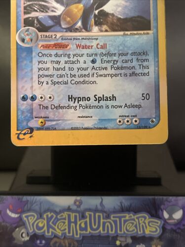 Pokemon Card Swampert 13/109 Ex Ruby & Sapphire Reverse Holo Rare Played 2 - Picture 3 of 4