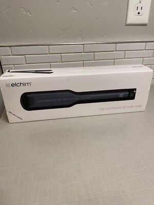 Elchim Professional Wide Styler Flat Iron Titanium Ionic Ceramic Infrared NEW