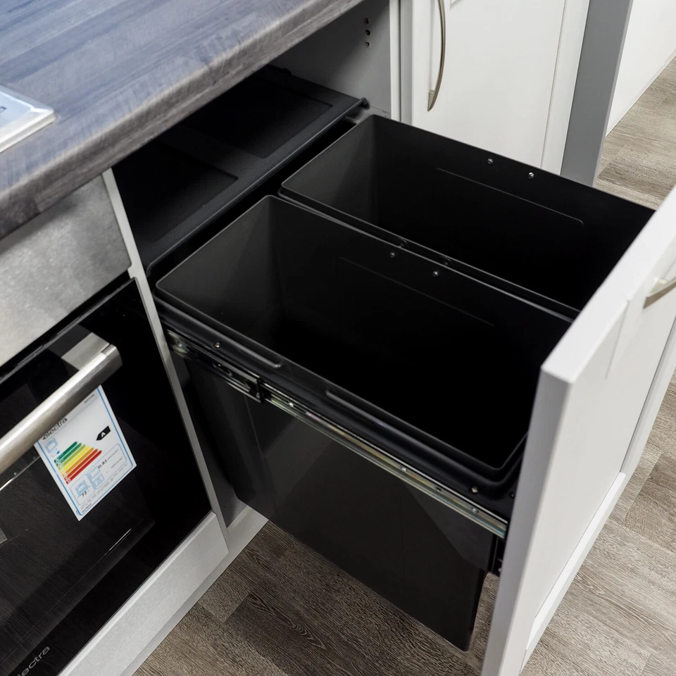 Integrated Soft Close Pull Out Kitchen Waste & Recycling Bin for 500mm Cabinet - Image 2 of 4