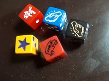 U-PICK MONOPOLY SPEED DIE RED MAROON BLUE dice EMPIRE Handshake Magnifying Glass