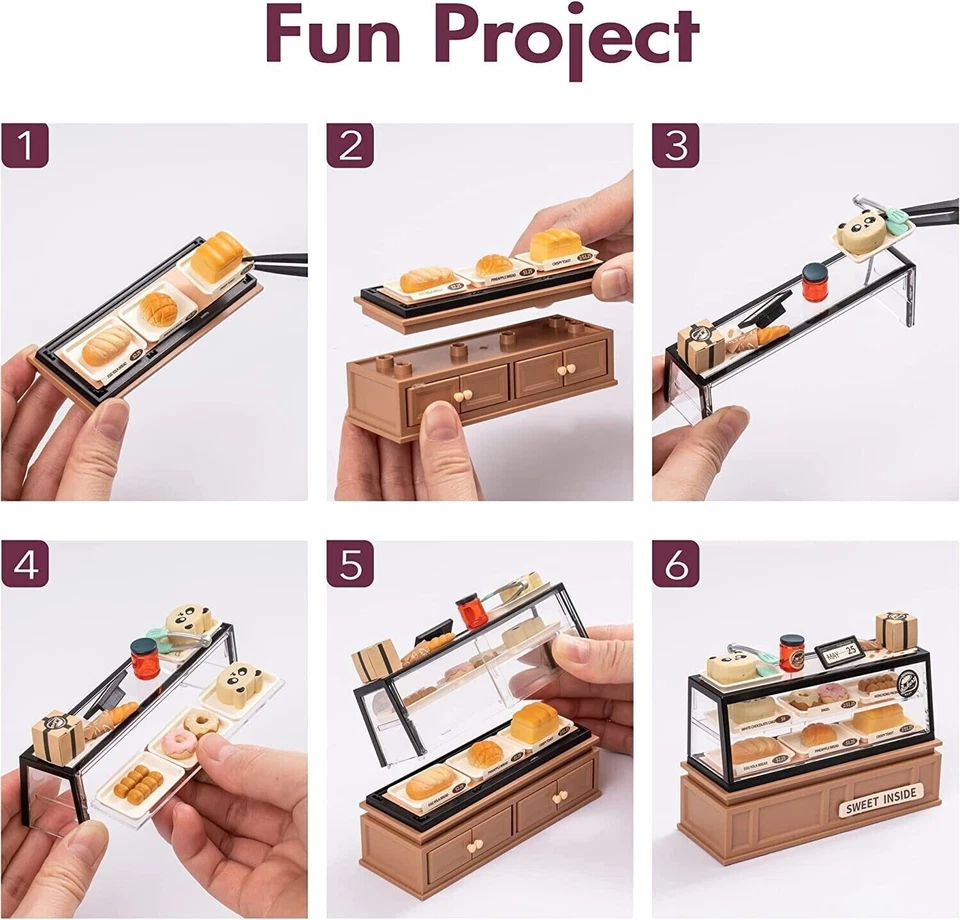 Rolife Super Panadería Rompecabezas 3D Miniatura Casa Kit para Adultos Niños Regalos de Navidad Foto 2 de 4