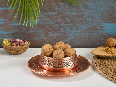 Copper Snack Bowl, Copper Breakfast Bowl, Copper Serving Bowl, Snack Plate
