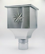 Caisson zinc incurvé Ø100/80 – Boîte à eau pour gouttière toiture neuve  🇫🇷