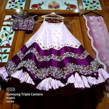 Bollywood Look Malay Satin Silk Lehenga Choli With Dupatta For Traditional Wear