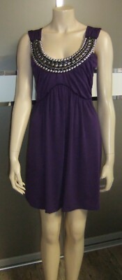 Kleid von B.P.C. lila Gr. 40 / 42 violet Perlen Glitzer Kette HINGUCKER Party