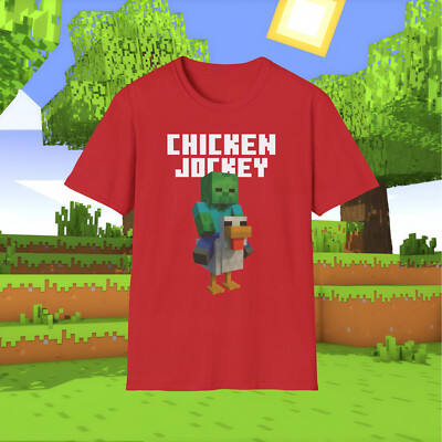 Adults Chicken Jockey T-Shirt, Gamer Gift Fun Shirt, Unisex Tee for Him and Her