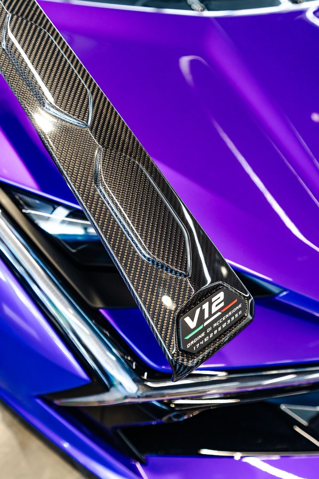 Lamborghini Revuelto Carbon Fiber Engine Cover 47B103927 (shiny)