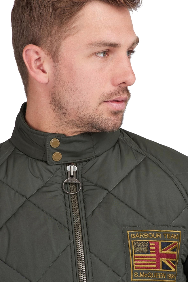 Sage ~ Barbour X Steve McQueen Merchant Bomber Quilted Sage ~ Barbour X Steve McQueen Merchant Bomber Quilted
