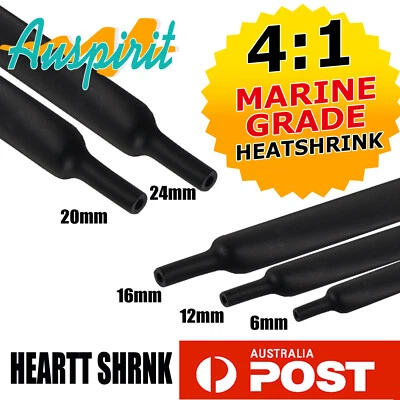 4:1 Thick Wall Heatshrink Heat Shrink Tubing Waterproof Glue Lined Tube Sleeves - image 1 of 4