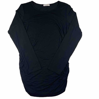 Small Show Womens Maternity Long Sleeve Pregnancy Black Shirt Size Medium