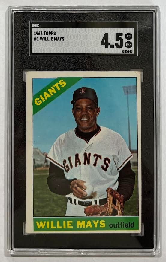 1966 TOPPS #1 WILLIE MAYS SGC 4.5