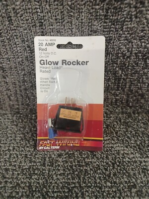 Calterm #40310 20 Amp On/Off Red Rocker Switch