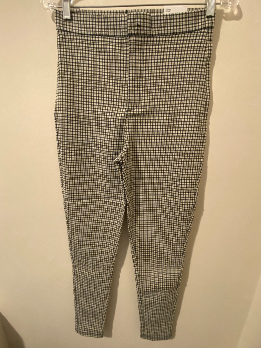NWT ZARA Plaid Checked Hi Rise Leggings Pant Size Small (Missing