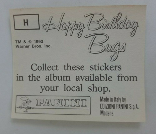 1990 Panini Happy Birthday Bugs (Pick Your Sticker) - Picture 315 of 343