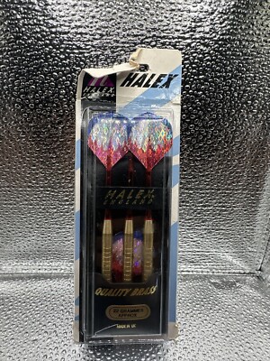 Halex Darts x3 mit Koffer 2x Sets Flights Messing Stiele Point Protector England 