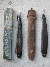 ANTIQUE ROBERT KLAAS CRANE 301 & GIESEN & FORSTHOFF GERMANY STRAIGHT RAZOR LOT