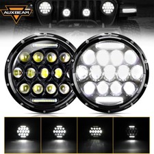 Pair DOT 7inch Round LED Headlights H4 Hi/Lo Beam DRL for Jeep Wrangler JK TJ CJ