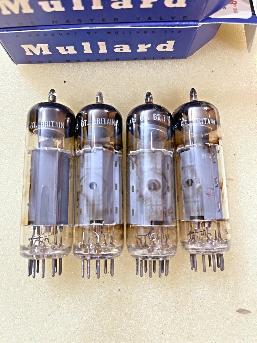 Mullard EL84 6BQ5 7189 O getter NOS Testing Values Matched Quad | eBay