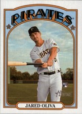 Jared Oliva RC 2021 Topps Heritage High Number #644 Pittsburgh Pirates Rookie