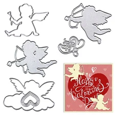 ALIBBON Cupid Die Cuts for Card Making, Valentine's Day Heart Cutting Dies Me...