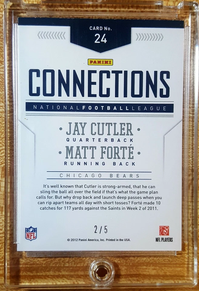 2012 Prestige Connections National Show exclusive Matt Forte/Jay Cutler /  5 - Image 2 of 2