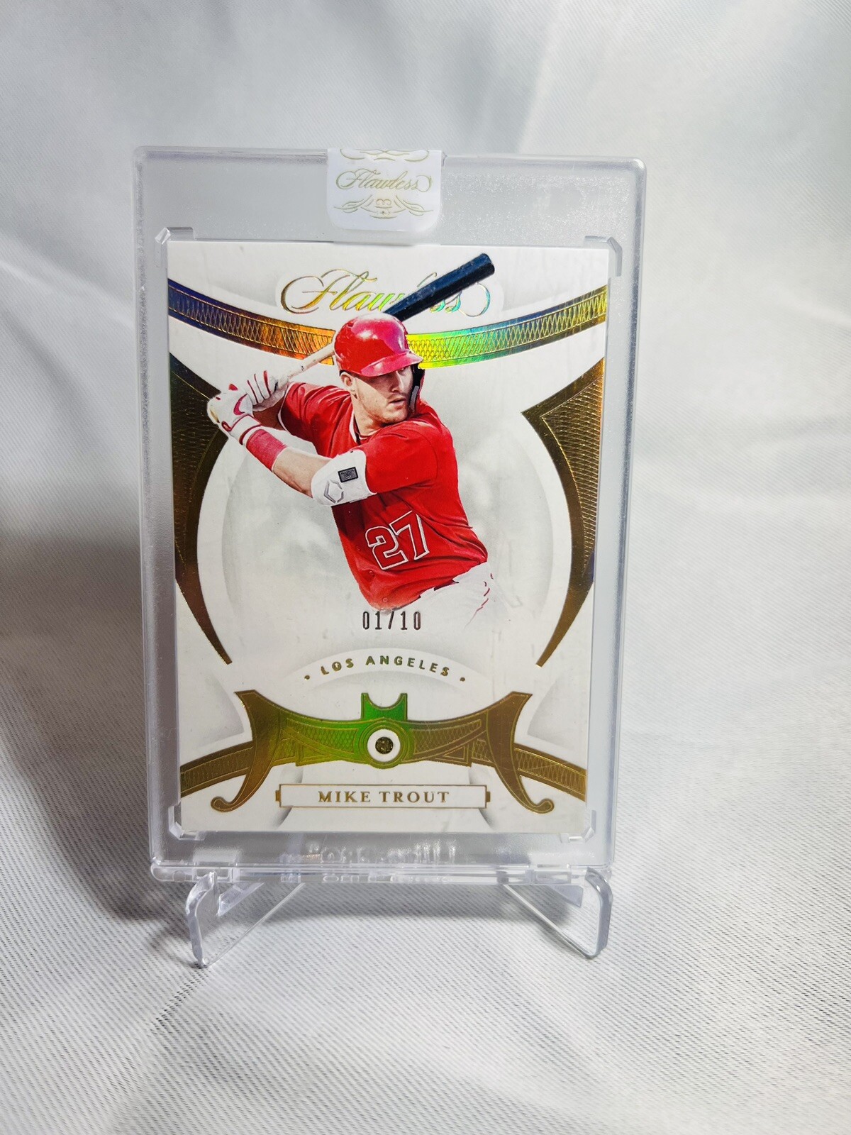 2020 FLAWLESS MIKE TROUT DIAMOND GOLD 01/10 ANGELS STICKER ON eBay