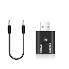 Bluetooth 5.0 2in1 Transmitter Receiver Car Wireless Audio Adapter USB 3.5mm Aux