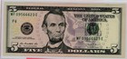 $5 FRN Series 2013 Atlanta Fancy MF 09566623 E 666 DEVIL NOTE — photo 1