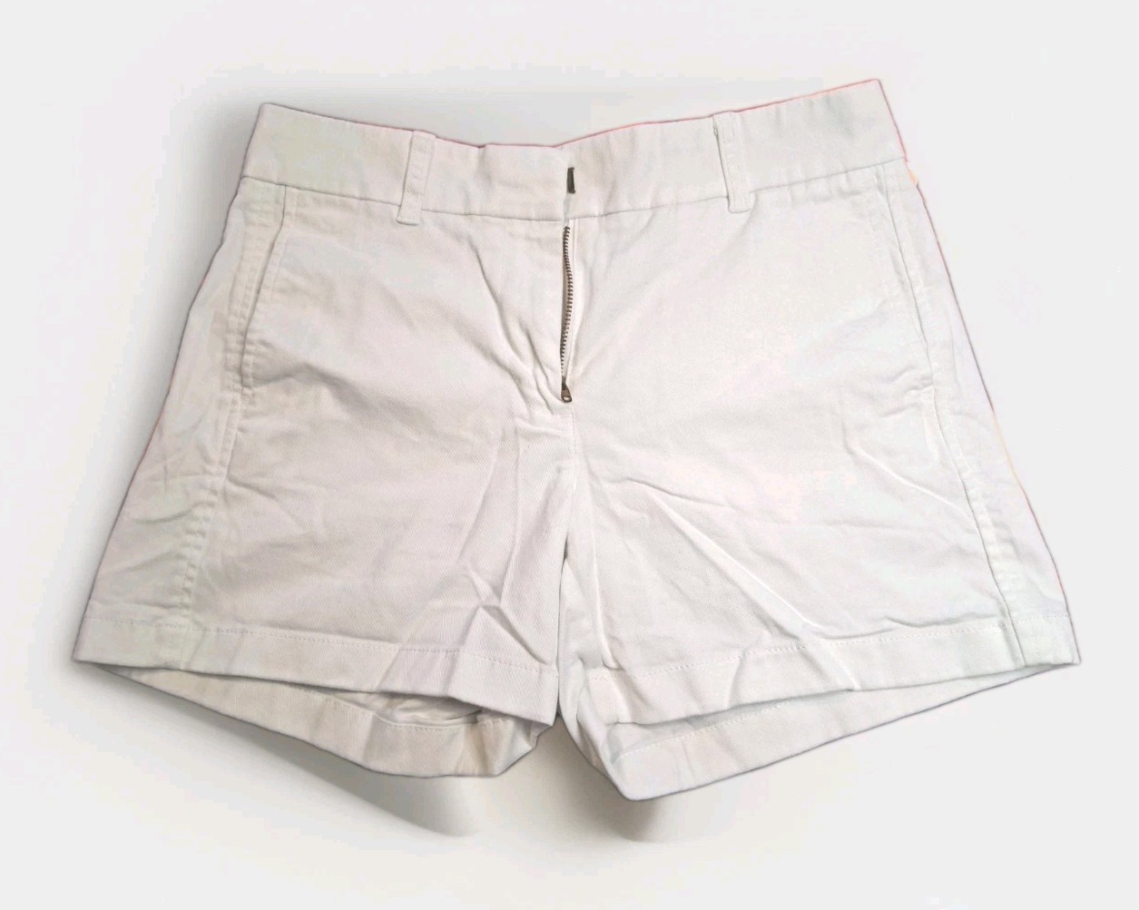 J Crew Women's Size 2 Chino Shorts Classic White Preppy Summer Staple