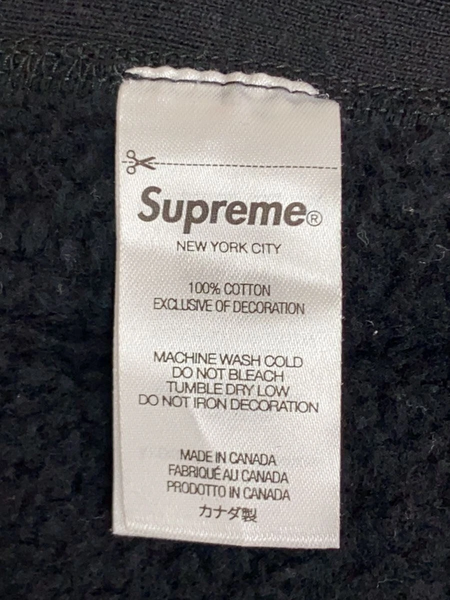 Supreme Felpa con Cappuccio M Cotone Nero Tinta Unita SCATOLA LOGO