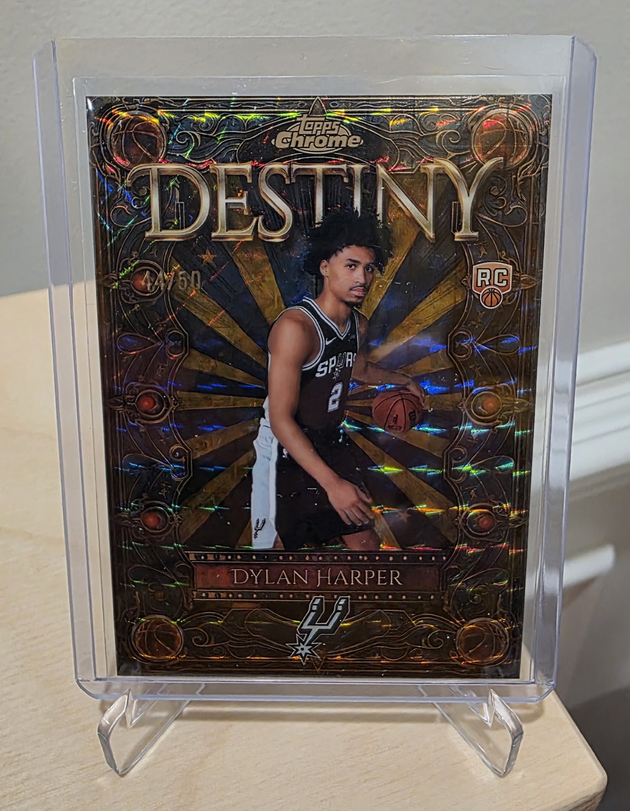 2025-26 Topps Chrome Destiny Gold Refractor Dylan Harper /50 Rookie Card (RC)