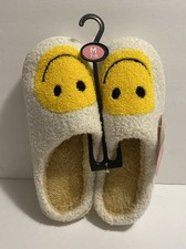 Smiley Face Cozy Comfy Slippers multiple colors, sizes 7-8 M New