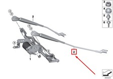 BMW 2 Active Tourer F45 Wischerarm vorne rechts 61619464506 9464506 NEU Original