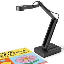 Gawervan Visualiser for Teaching: 12MP Document Camera & 4K Webcam Dark Black