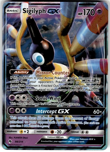 Sigilyph GX 98/214 Sm-Lost Thunder Holo Ultra Rare NM