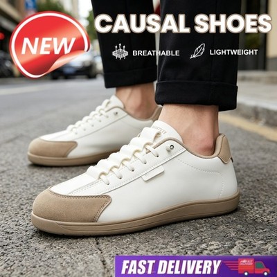 Round Wide Toe Casual Shoes Men's Comfortable Lightweight Walking Shoes Sneakers