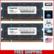 4GB DDR2 RAM Kit (2x2GB) PC2-6400 SO-DIMM 800MHz for Your Laptop Upgrade