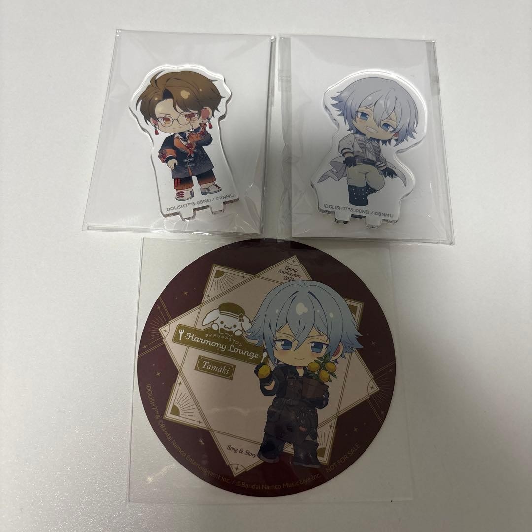 IDOLiSH7 Yotsuba Kaname Acrylic Stand  Animate Cafe Anikafe Bonus Coaster