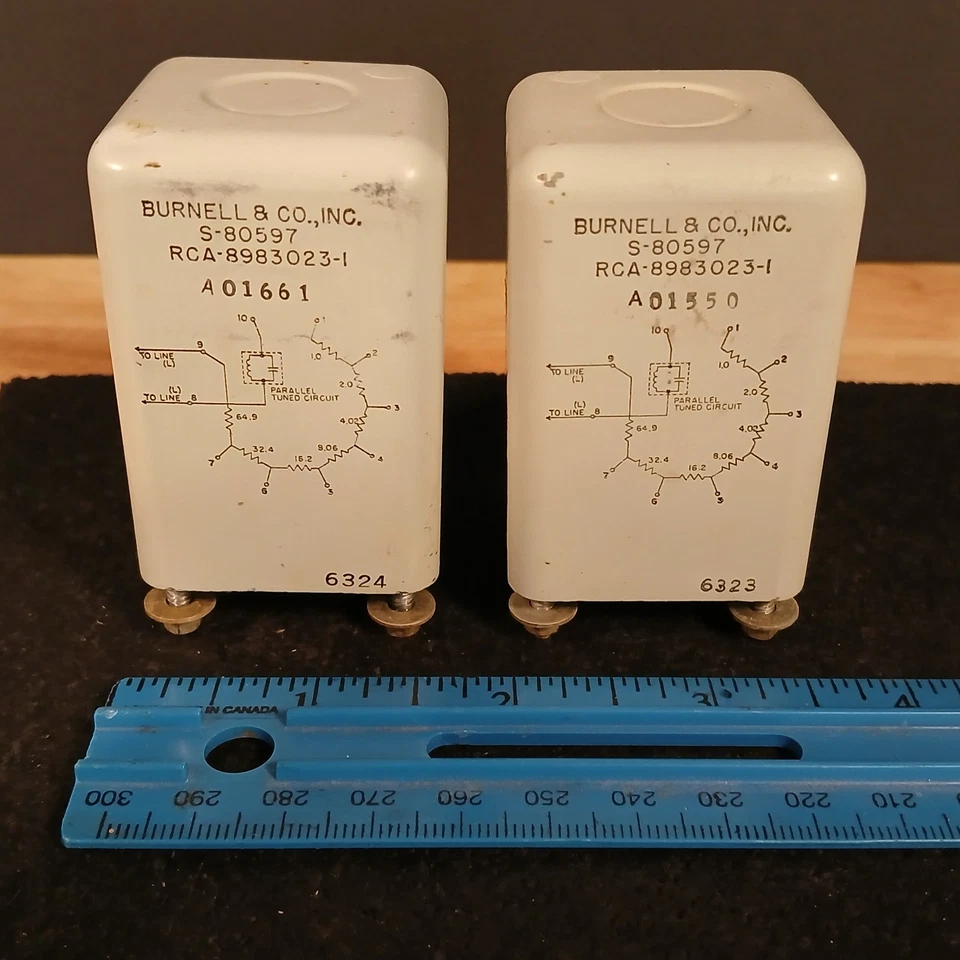 Par a juego de transformadores de entrada de audio RCA 8983023-1 de los años 50 herrajes de latón 1,5" Foto 2 de 4
