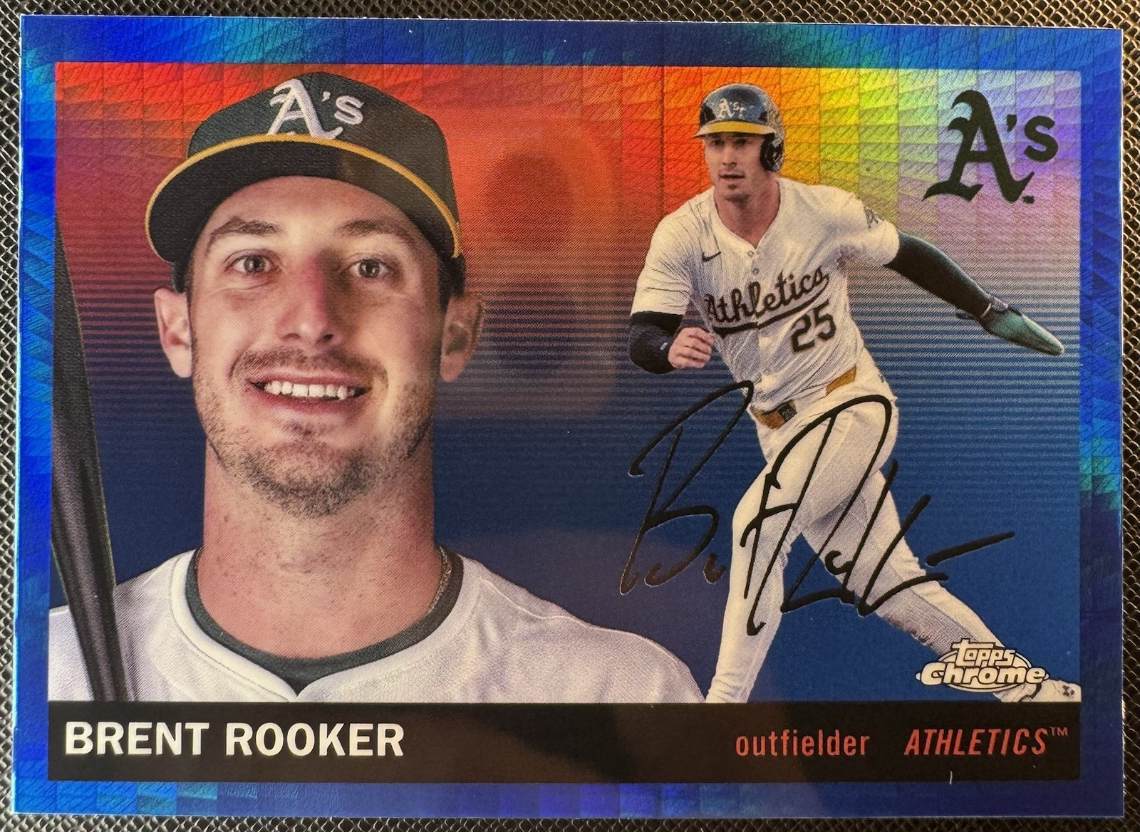 2025 Topps Chrome Platinum Anniversary Brent Rooker Blue Prism Refractor #82