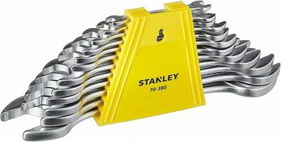 12-teiliges Set Stanley 70-380E Doppelmaulschlüssel matt 6 x 7 bis 30 x 32 mm